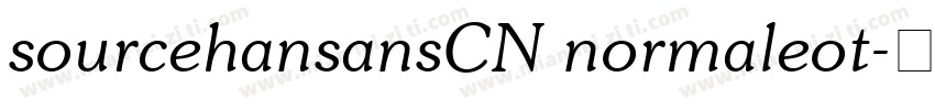 sourcehansansCN normaleot字体转换